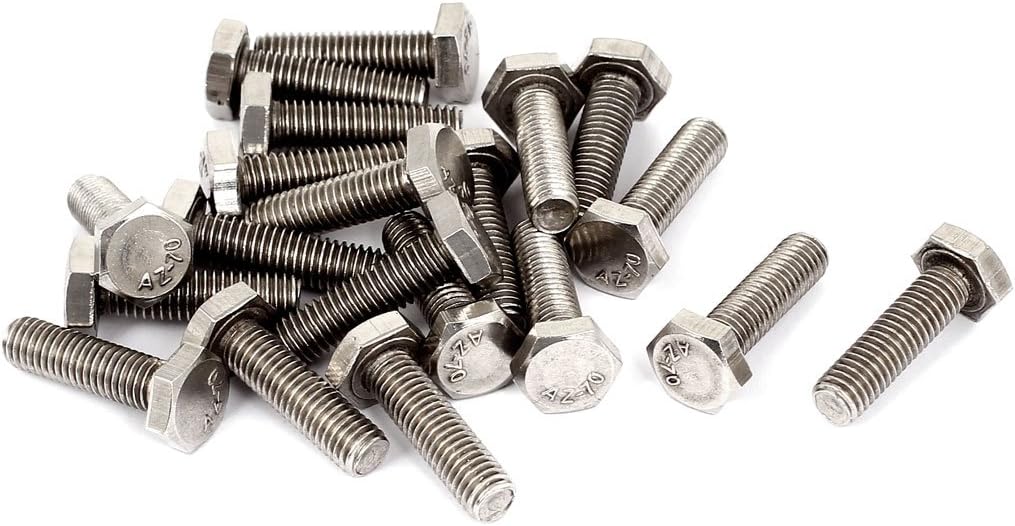 M8x30mm Stainless Steel Metric Hex Head Cap Screws Bolts DIN 912 20pcs