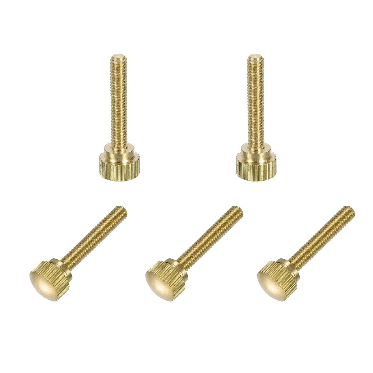5Pcs Brass Knurled Thumb Screws, M4x25mm Shoulder Bolts Stepped Grip Knobs Fasteners Solid Brass Diamond Knurled Thumb Screws Knobs for Electronic, Mechanical