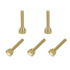5Pcs Brass Knurled Thumb Screws, M4x25mm Shoulder Bolts Stepped Grip Knobs Fasteners Solid Brass Diamond Knurled Thumb Screws Knobs for Electronic, Mechanical