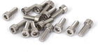 M5x14mm 316 Stainless Steel Metric Fully Thread Hex Socket Cap Screws 15 Pcs