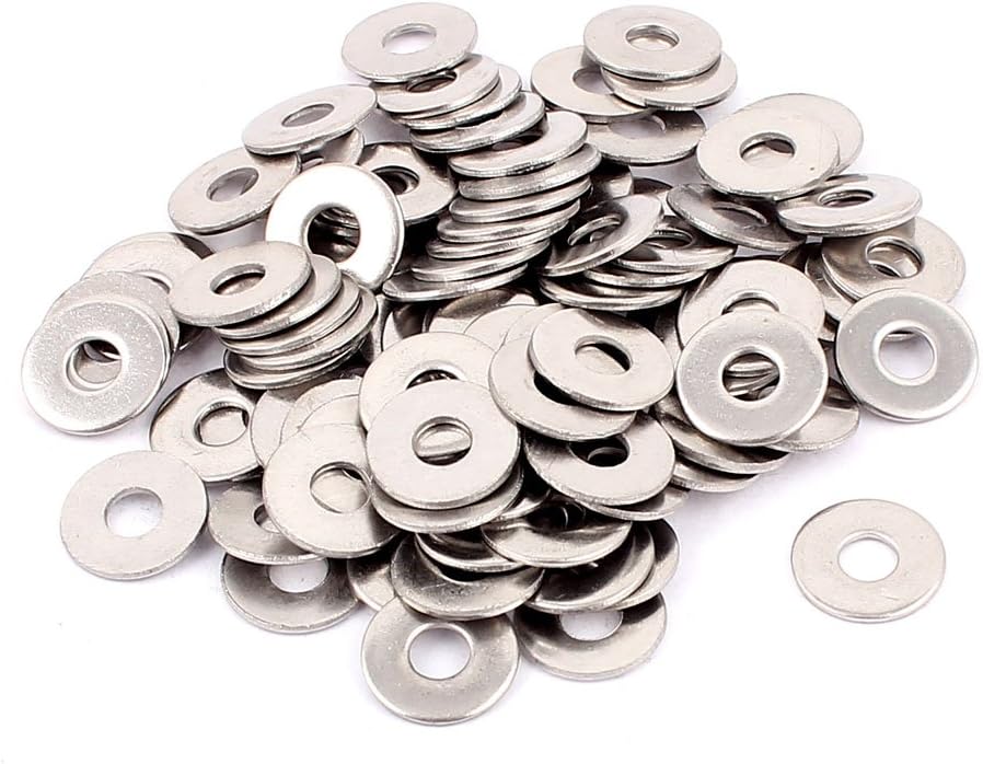 Screws Repair Part 4mm 304 Stainless Steel Flat Washer Spacer 100pcs