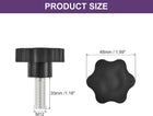 1Pcs Star Knobs, M12x30mm Plastic Hex Shaped Clamping Handle Screw Knobs, Hand Tightening Star Screw Knob for Machinery Umbrella Base Replacement