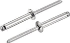 150Pcs 3/16"x1" 304 Stainless Steel Dome-Head Blind Rivets, Open-End Type Blind Rivets for DIY, Sheet Metal, Automotive Repairs, Furniture, Boat, and Duct Work (Silver)