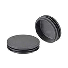 10Pcs 70mm Dia Plastic Tubing Plug Round Post End Caps for Handrail Stair Newel Guardrail Tube Black