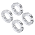4pcs Double Split Clamp-On Shaft Collar for 1-3/8" Shaft, Two-Piece Clamping Collar, 2-1/4" OD, 9/16" Thickness, Aluminum Alloy Set Screw Split Collar Clamp