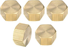 Brass Cap 5pcs G3/8 Female Pipe Fitting Hex Compression Stop Valve Connector