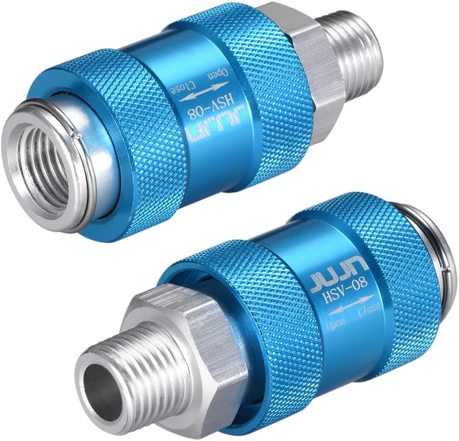 Speed Control Valve Aluminum HSV-08 G1/4 Thread Pneumatic Flow Control Manual Hand Slide Valve 3Pcs