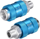 Speed Control Valve Aluminum HSV-08 G1/4 Thread Pneumatic Flow Control Manual Hand Slide Valve 3Pcs