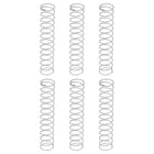 6Pcs Compression Springs, 1mm Wire Diameter x 15mm OD x 80mm Length 304 Stainless Steel Extension Spring Ballpoint Pen Pressure Springs for Shop Home Repairs, Silver