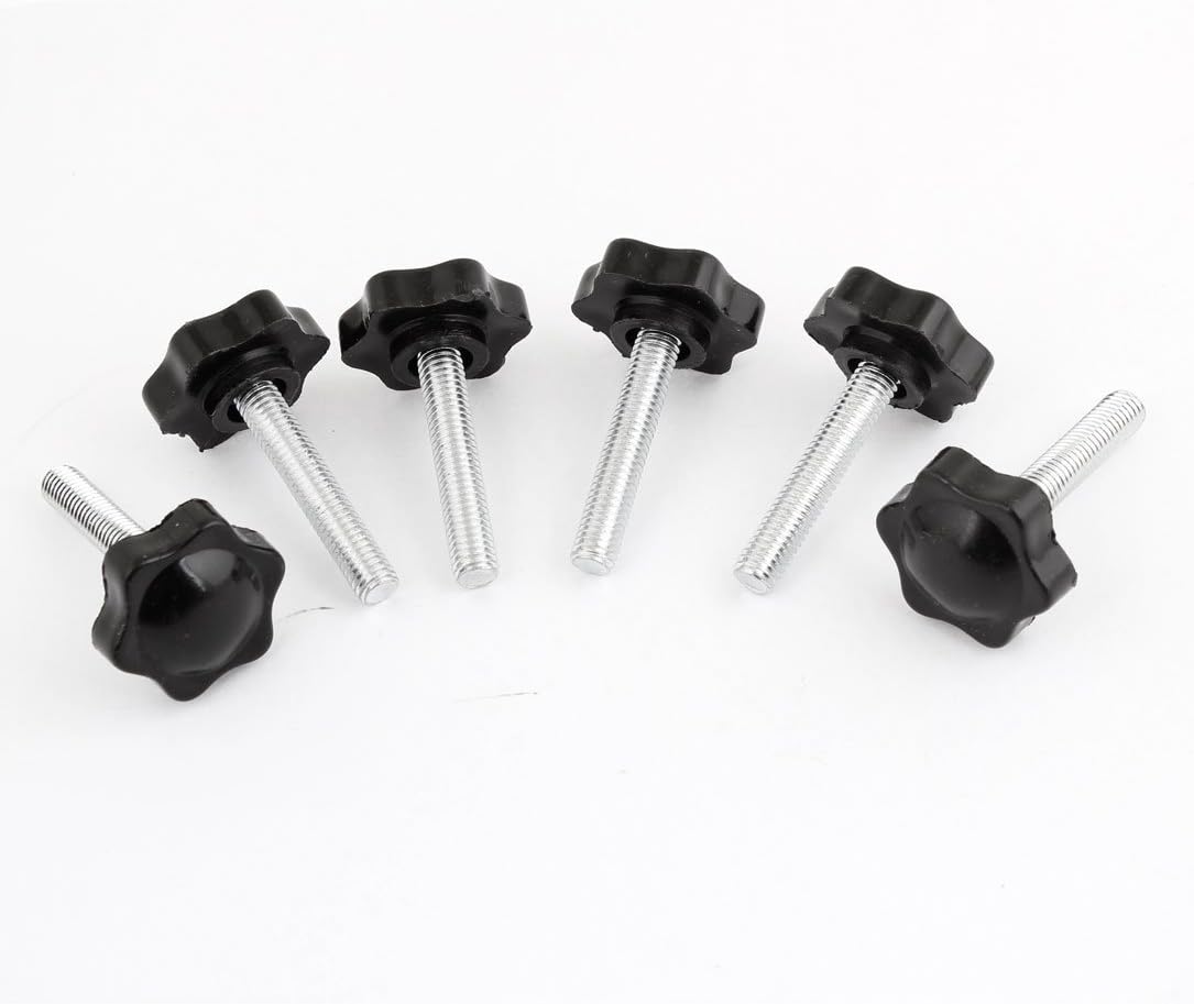 M8 x 40mm Thread 32mm Diameter Antislip Star Head Clamping Knob 6pcs