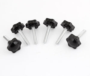 M8 x 40mm Thread 32mm Diameter Antislip Star Head Clamping Knob 6pcs