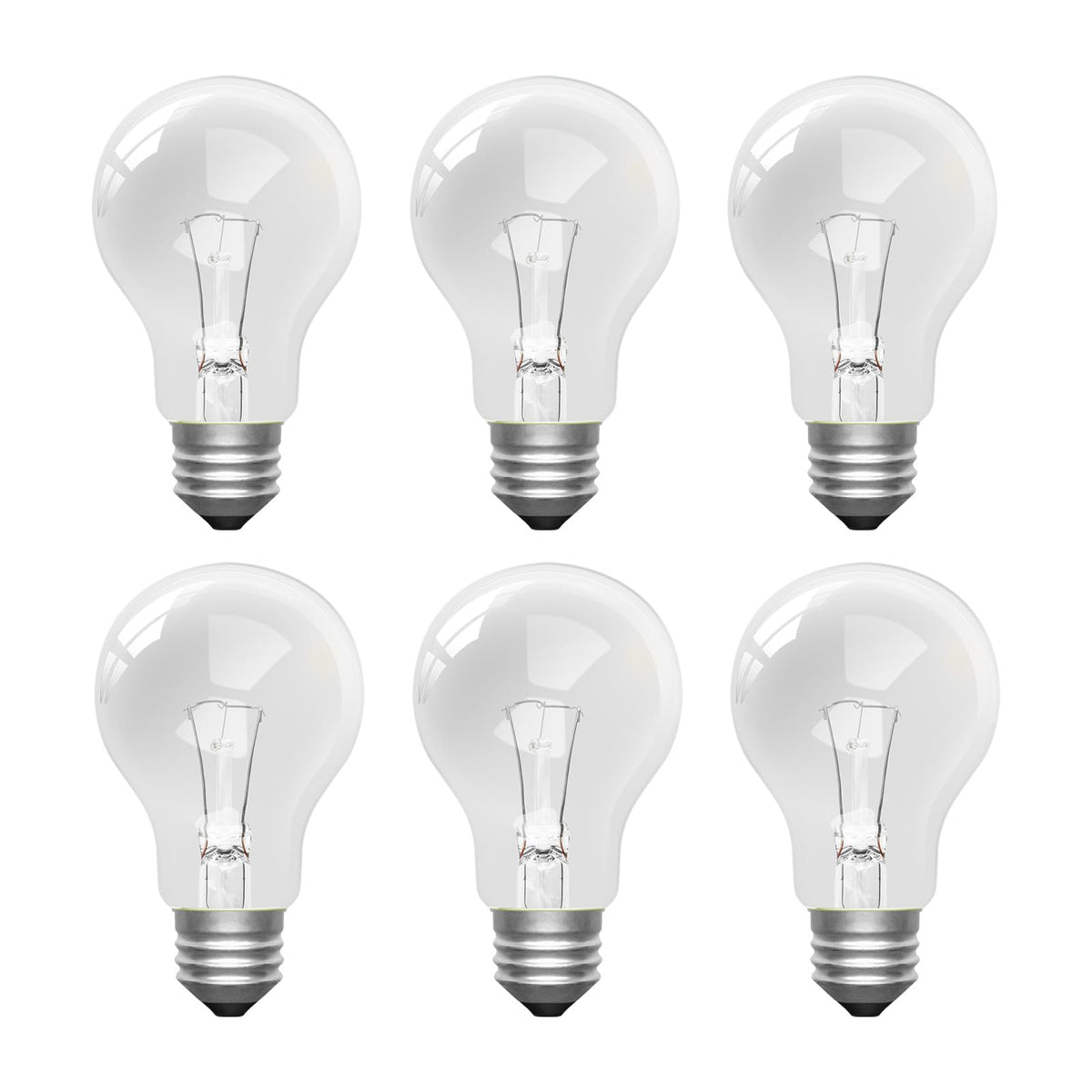 LinkMejor 75 Wat Bulb Bombillas Incandescentes, Base E26 A19 Blanco Cálido, 6 Unidades