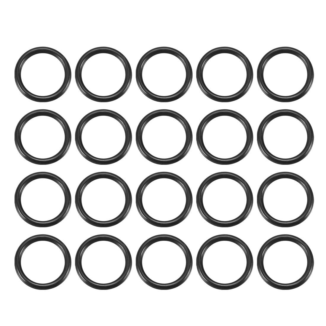 Nitrile Rubber O-Rings, 13mm OD 10mm ID 1.5mm Width, Metric Sealing Gasket, Pack of 20