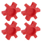 4pcs L075 Jaw Coupling Insert, Urethane Flexible Solid Type Center Insert for L-Jaw Couplings, Red