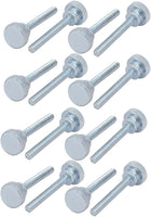 M4x30mm Carbon Steel Flat Knurled Head Fully Threaded Thumb Screw Bolt 16pcs