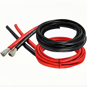LinkMejor 12 AWG Gauge Silicone Wire Electrical Cable（5ft red &5ft Black） Soft & Flexible 0.08 mm Tinned Copper core High Temperature Resistant Silicone Wire for Arduino Projects, RC Cars, Boat