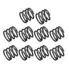 Compression Spring - 1.2mm Wire Dia, 12mm OD, 10mm Free Length Spring Steel Extension Spring,Black,10Pcs