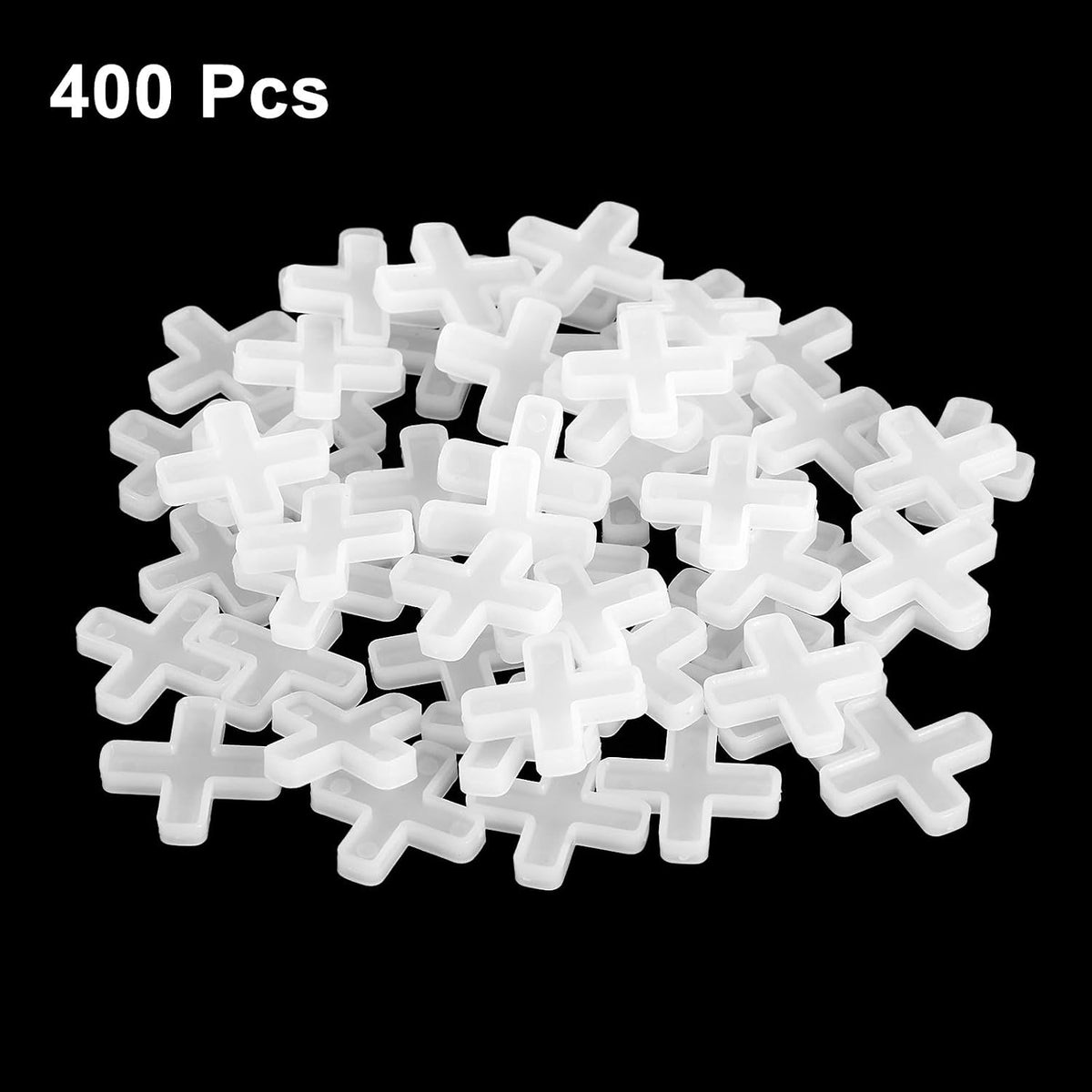 400Pcs Fliesenabstandhalter, 10mm 3/8" Kreuzförmig Wand Boden Fliesenabstandhalter Verlegungswerkzeuge für Keramikfliesenmontage, Weiß
