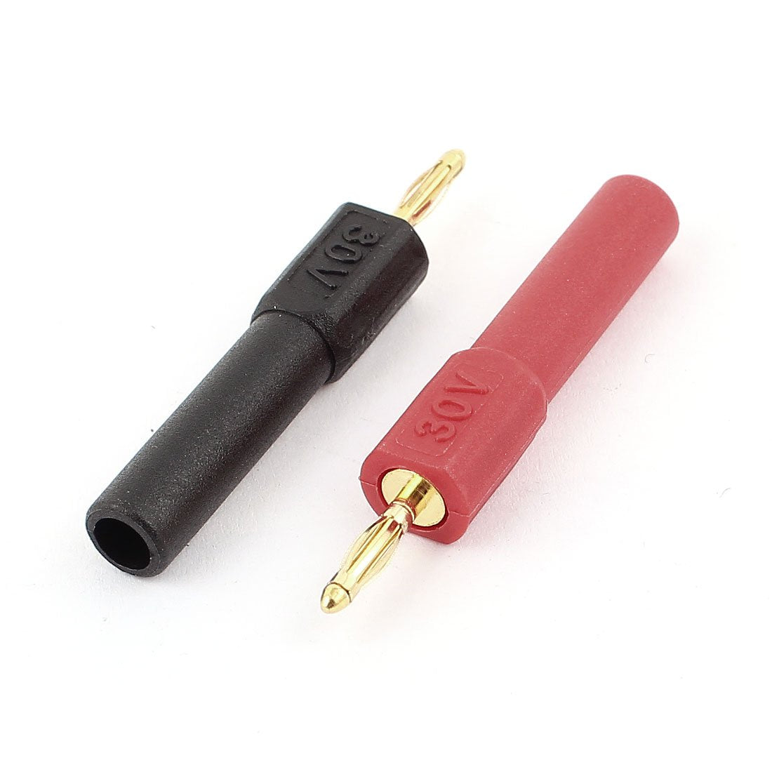 2PCS Gold Plated 2mm Male to 4mm Female Banana Jack Probes Adapters