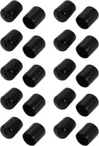 20Pcs 14mm Inner Dia PVC Flexible Vinyl End Cap Screw Protector Cover Black