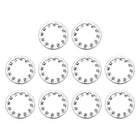 10Pcs 3/4 Internal Tooth Lock Washer, 304 Stainless Steel Multi-Tooth Star Washer Locking Fastener, Silver Tone