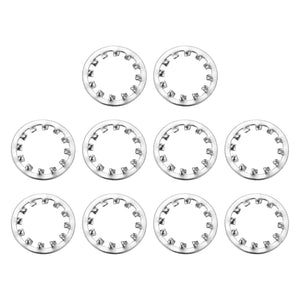 10Pcs 3/4 Internal Tooth Lock Washer, 304 Stainless Steel Multi-Tooth Star Washer Locking Fastener, Silver Tone