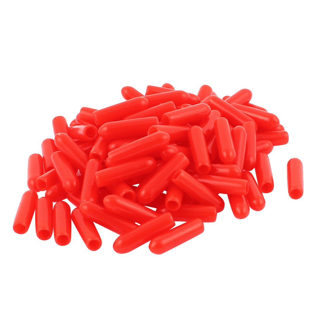a16053100ux0047 100Pcs 3mm Inner Dia Vinyl End Cap Wire Cable Tube Cover Protector