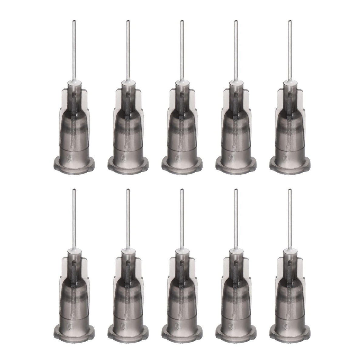 Industrial Blunt Tip Dispensing Needle with Luer Lock for Liquid Glue Gun, 22G 1/2", 10 Pcs (Black)