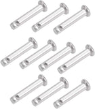 Single Hole Clevis Pins - 4mm X 20mm Flat Head 304 Stainless Steel Link Hinge Pin 10Pcs