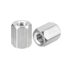 M6 x 1-Pitch 15mm Length Coupling Nuts, 8pcs 304 Stainless Steel Metric Hex Rod Coupling Nuts