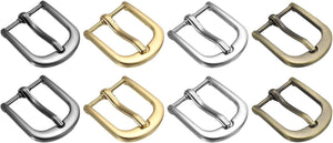 8Pcs Metal Roller Buckles, 20mm - 0.79" Rectangle Single Prong Belt Buckle Center Bar Replacement Buckles for Belt Leather Jeans Accessories (4Colors, 27mm)