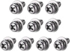 M4 x 8mm Stainless Steel Phillips Pan Head Machine Screws Bolts Combine with Spring Washer and Plain Washers 10pcs