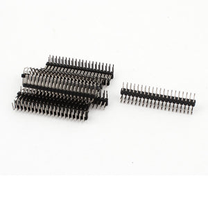 a15010500ux0918 2.54mm 2 x 20-pin Male Double Row Right Angle Pin Header Strip (Pack of 10)