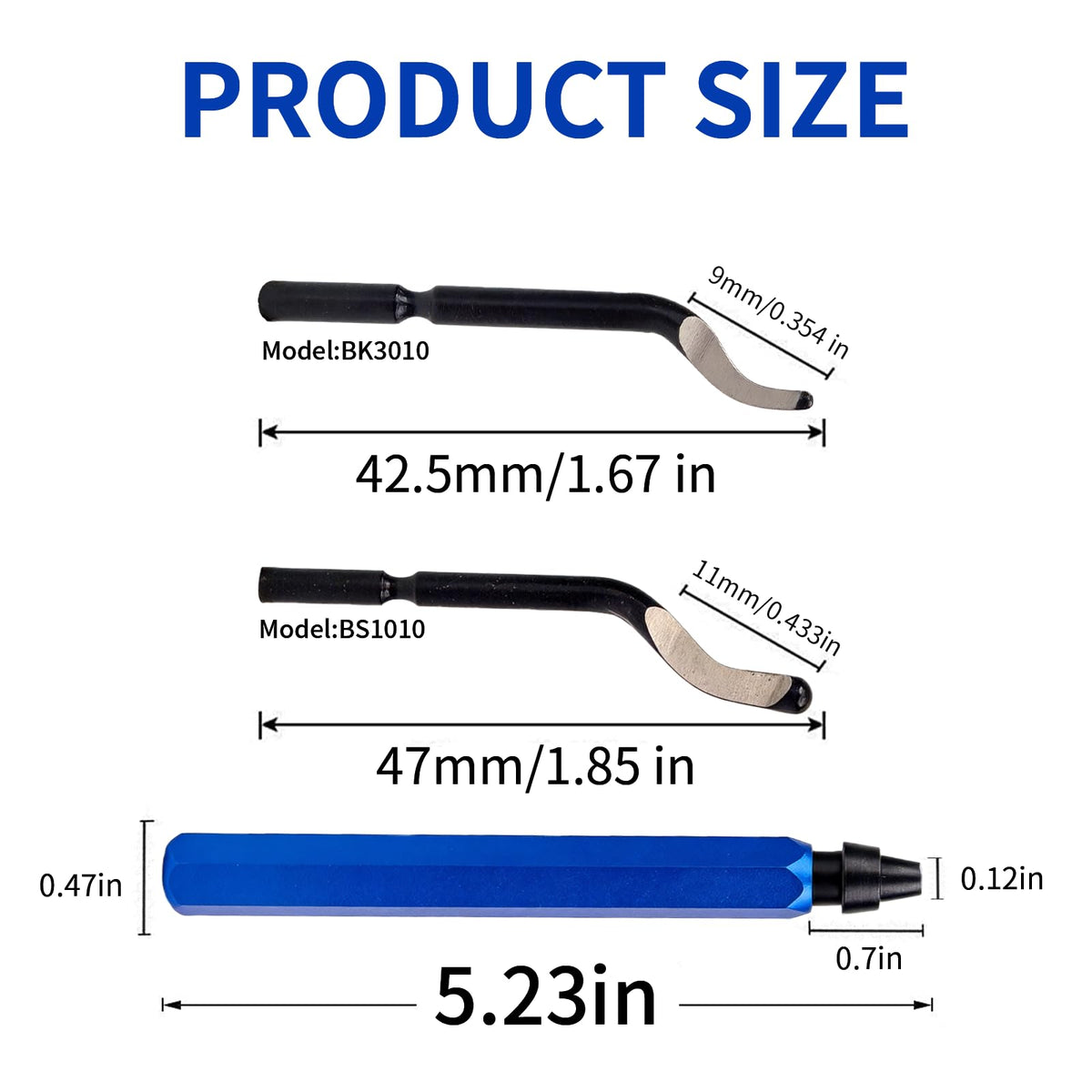360° Deburring Tool 20st M2 HSS 2-Typ Blädder CNC Handtag för 3D-skrivare