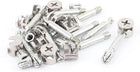 3-in-1 Furniture Connecting Kit 8mm OD Cam Fitting, 6x40mm Dowel Screws, 6mm OD Pre-Inserted Nut 11 Sets
