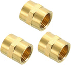 3Pcs G1/2"x1-1/8" Brass Pipe Fittings, Coupling Connector Straight Hex Nipple Coupler Adapter Pipe Connection Accessories for Plumbing Industrial and Residential, Brass