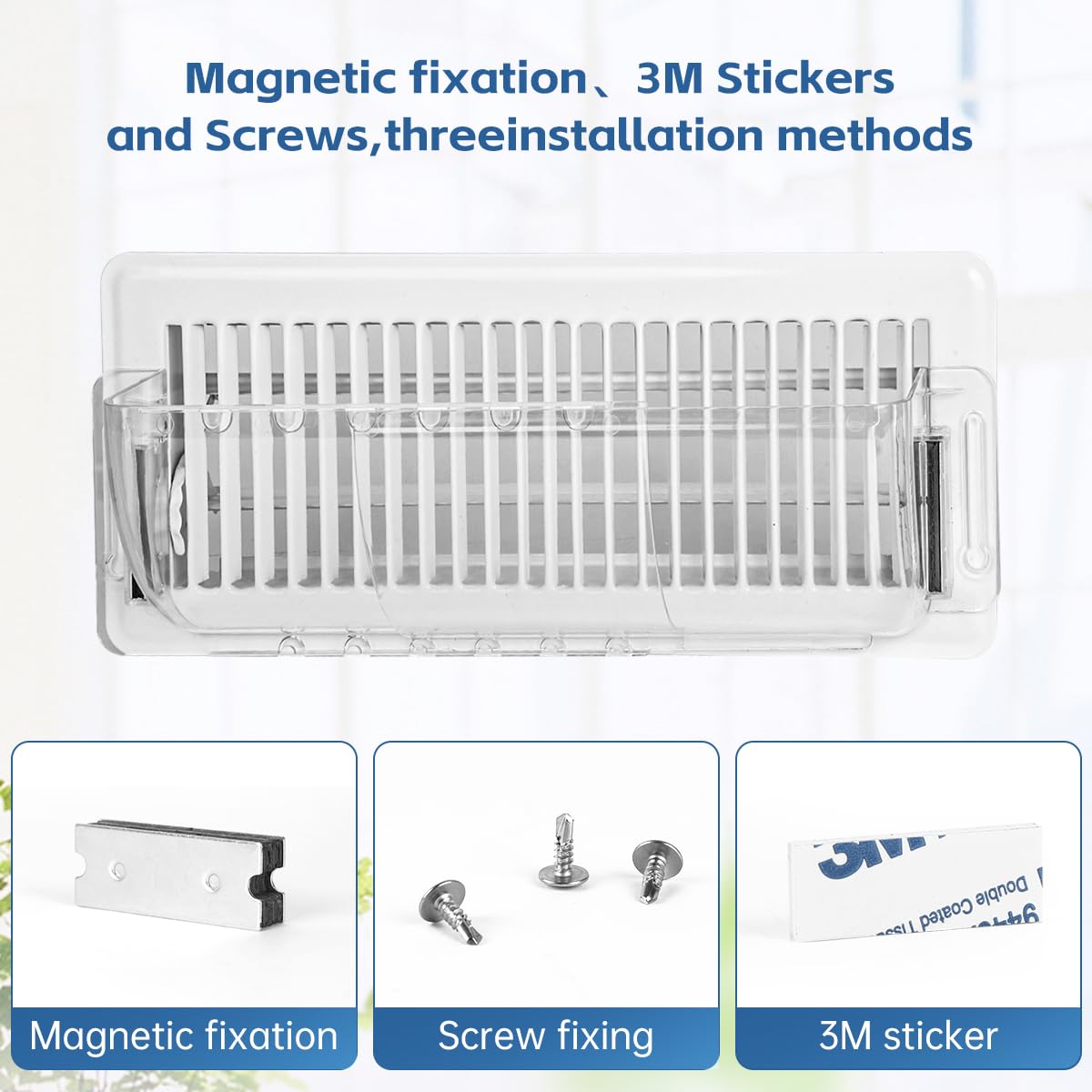 2-Pack Déflecteur de Vent pour Registre, Design Clair de Grade Aérospatial, 8.5-15 po