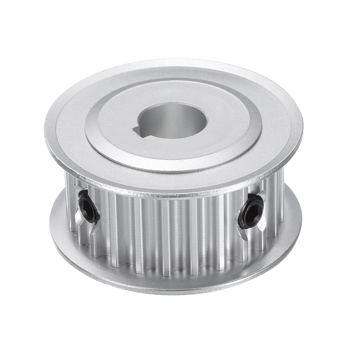 5M-25T-1/2B Timing Belt Pulley 1/2" Bore, 25 Teeth Aluminum Alloy Synchronous Wheel with Keyway, Pitch 5mm Tooth for 15mm Width Belt