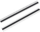 Right Angle Header Pin 40P 1 Row 2mm Pitch Silver Tone Pin for Prototyping 40pcs