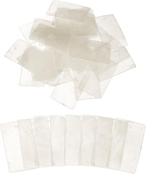 20 Pcs Capiz Shells, 30 mm x 50 mm Natural White Square Mica Sheets Single Hole for DIY Craft Making Wind Chimes Home Decoration Wedding Decorations