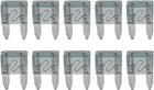 10 Pcs Vehicle Car Mini Size Blade Type Fuse Gray 32V 2A