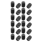 24 Pcs 6mm Diameter Aluminum Round Potentiometer Rotary Knob Cap Black