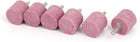6mm Shank 30mmx30mm Cylinder Head Mandrel Mounted Grinding Point Pink 6pcs