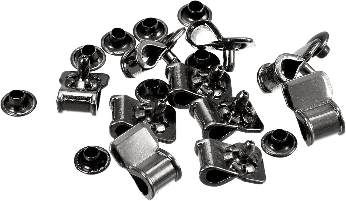 Shoe Lace Hooks Alloy Boot Buckles Fitting with Rivets for Climbing Hiking Camping Shoe