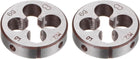 2pcs Round Threading Dies, Metric M12 x 1 Thread (Right Hand), Alloy Tool Steel Screw Cutting Die Repair Tool