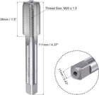 Thread Milling Threading Tap M20 x 1.5, Metric Left Hand Machine HSS (High Speed Steel) 4 Straight Flutes Screw Tap H2 Tapping Machinist Thread Repair Tool