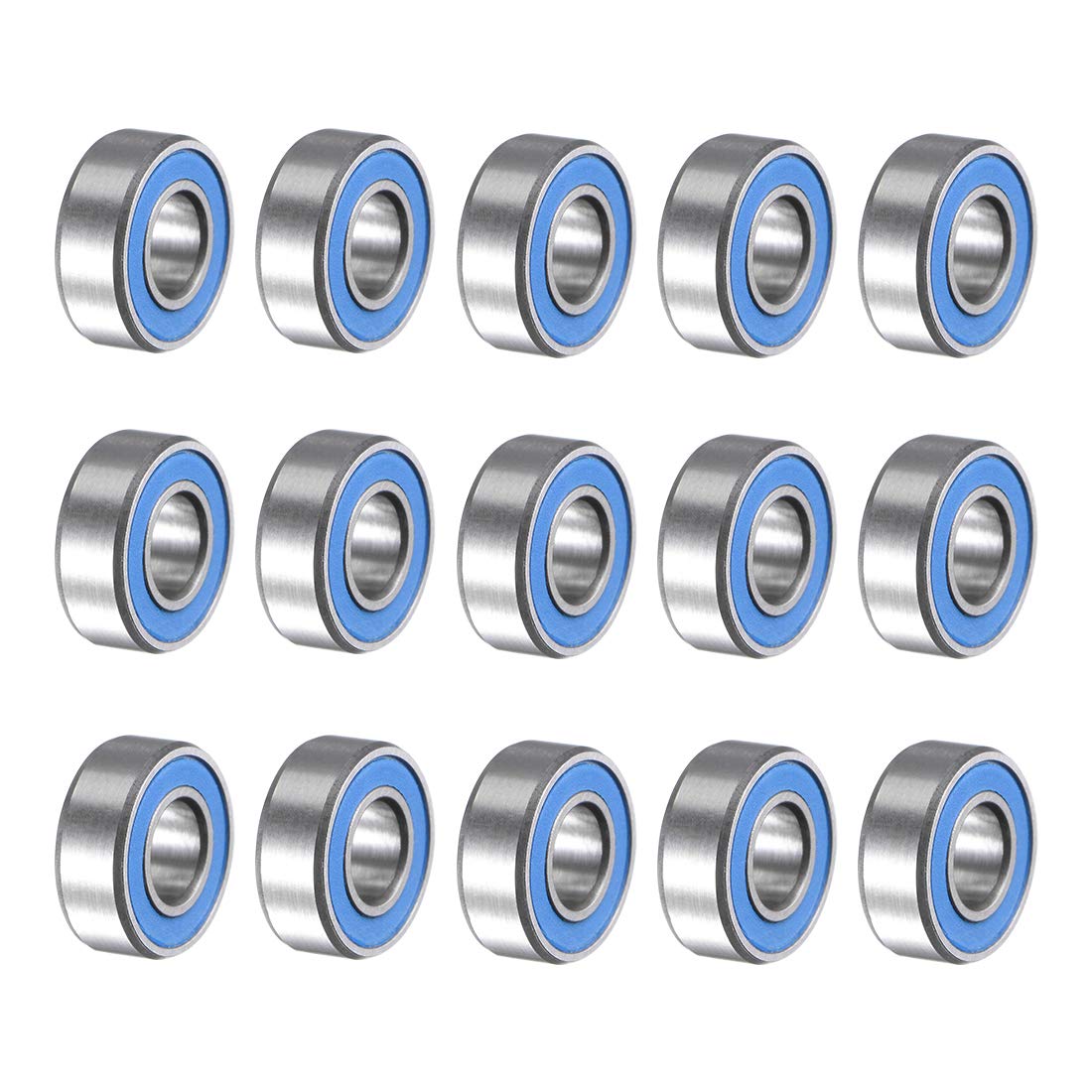 MR115-2RS Chrome Steel Ball Bearing 5x11x4mm Double Sealed Bearings 15pcs