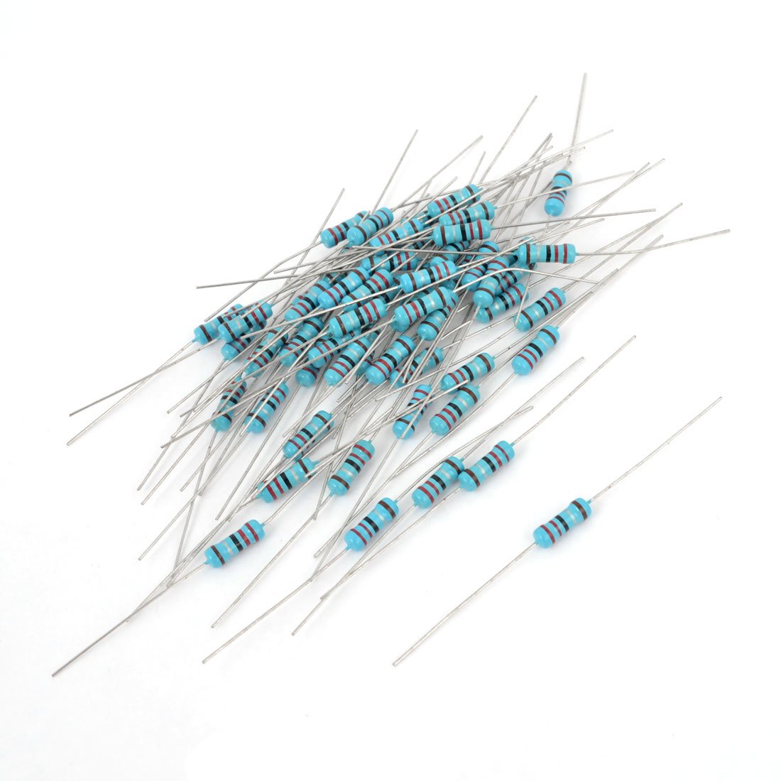 60pcs 1/2W 1% 2.2 Ohm Flameproof Axial Metal Film Resistor Blue