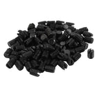 M3x4mm Metric Carbon Steel Slotted Set Flat Point Grub Screws Black for Towel Rack Door Knob 100pcs