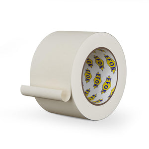 LinkMejor 1 Pack Nastro Mascherante Beige, 3 Pollici x 55 Yard Nastro per Pittori Bianco